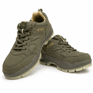 CTR OD-1 Olive Trekking Shoes for Men & Women | Low Ankle Anti-Skid Hiking Shoes | Lightweight Outdoor Footwear India